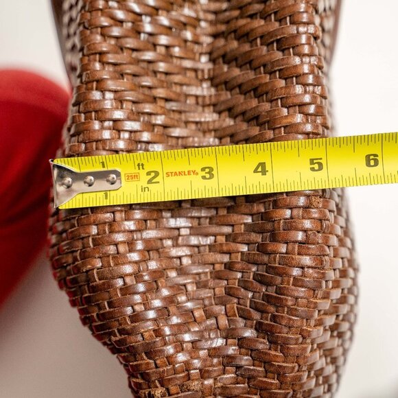 FINAL PRICE!!! Vintage De Vecchi By Hamilton Hodge Woven Leather Shoulder Bag - Picture 13 of 14